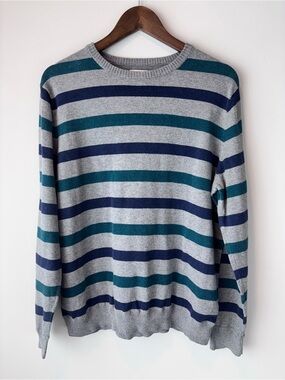 Sonoma Life + Style Boys’ Striped Crewneck Sweater — Size L